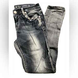 Grace in LA easy fit embellished jeans